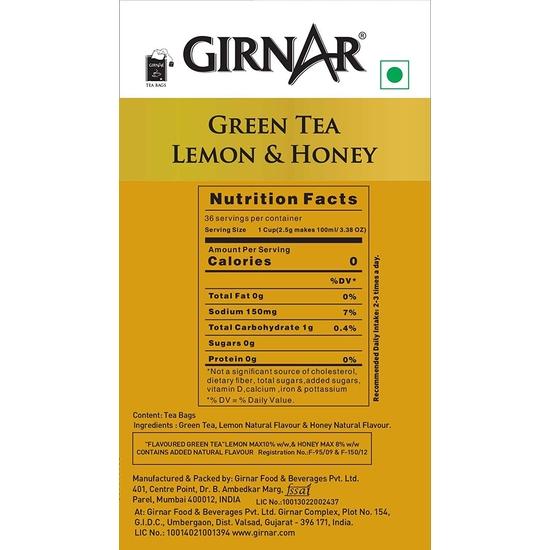 Girnar Combo из зеленого чая Detox и лимона с медом (36ТБ)