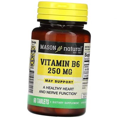 Витамин В6, Пиридоксин гидрохлорид, Vitamin B6 250, 60таб (36529071)
