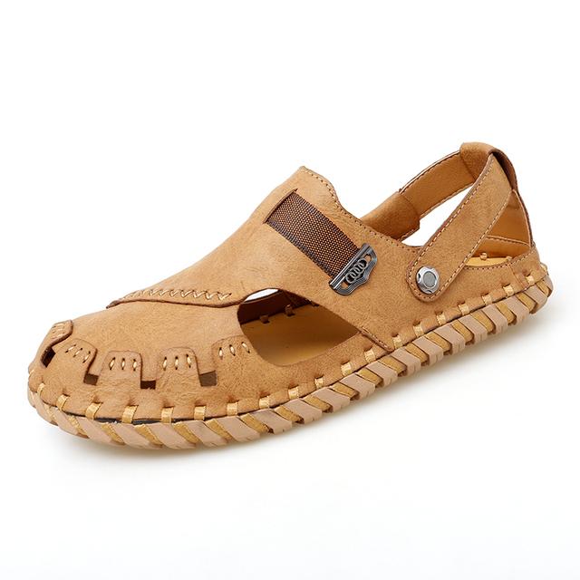Мужские сандалии, летние уличные пляжные сандалии на плоской подошве, дышащие легкие повседневные мужские туфли, мужские тапочки высокого качества, размер 38–45
