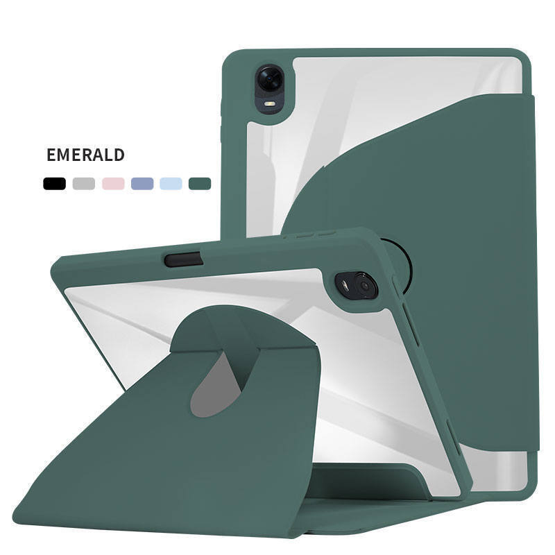 Вращение на 360 градусов для Oppo Pad Air 10,36, 11,0 дюймов, противоударный чехол-подставка с подставкой для карандашей, прозрачная задняя крышка, чехол для планшета Oppo Pad 11,0 дюймов, 2022 г.