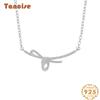Tancise Women Necklace Pendant Classic 925 Sterling Silver Zircon Fashion Gift