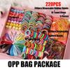 220PCS/Set Candy Color Kids Girls Accessories Gifts Hairpin Hair Clip Hair Rope