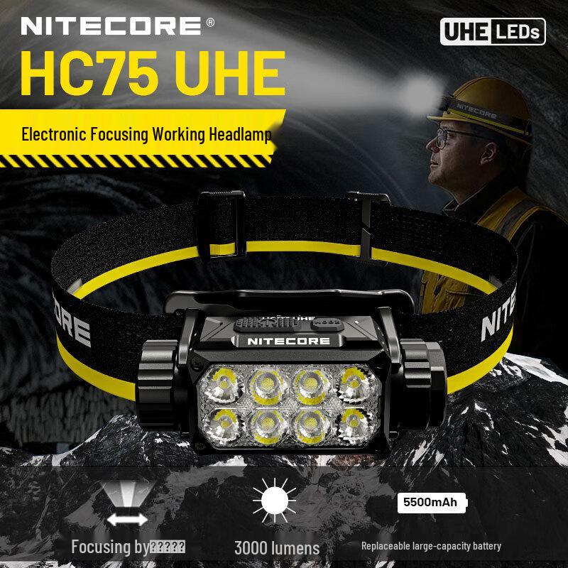 NITECORE HC75 UHE Перезаряжаемый налобный фонарь