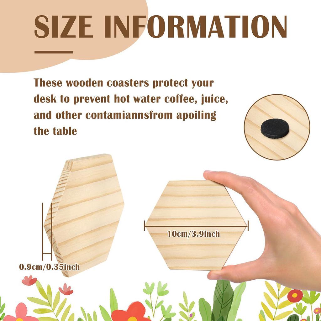 Подставка из массива дерева с гравировкой логотипа - Квадратная, Круглая, в форме Сердца, Термостойкая подставка