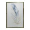 Niebiesko-Złote Pióro Niebiesko-Złote Pióro, 70X100 Cm, Bez Ramy, Płótno Premium Na Blejtramie