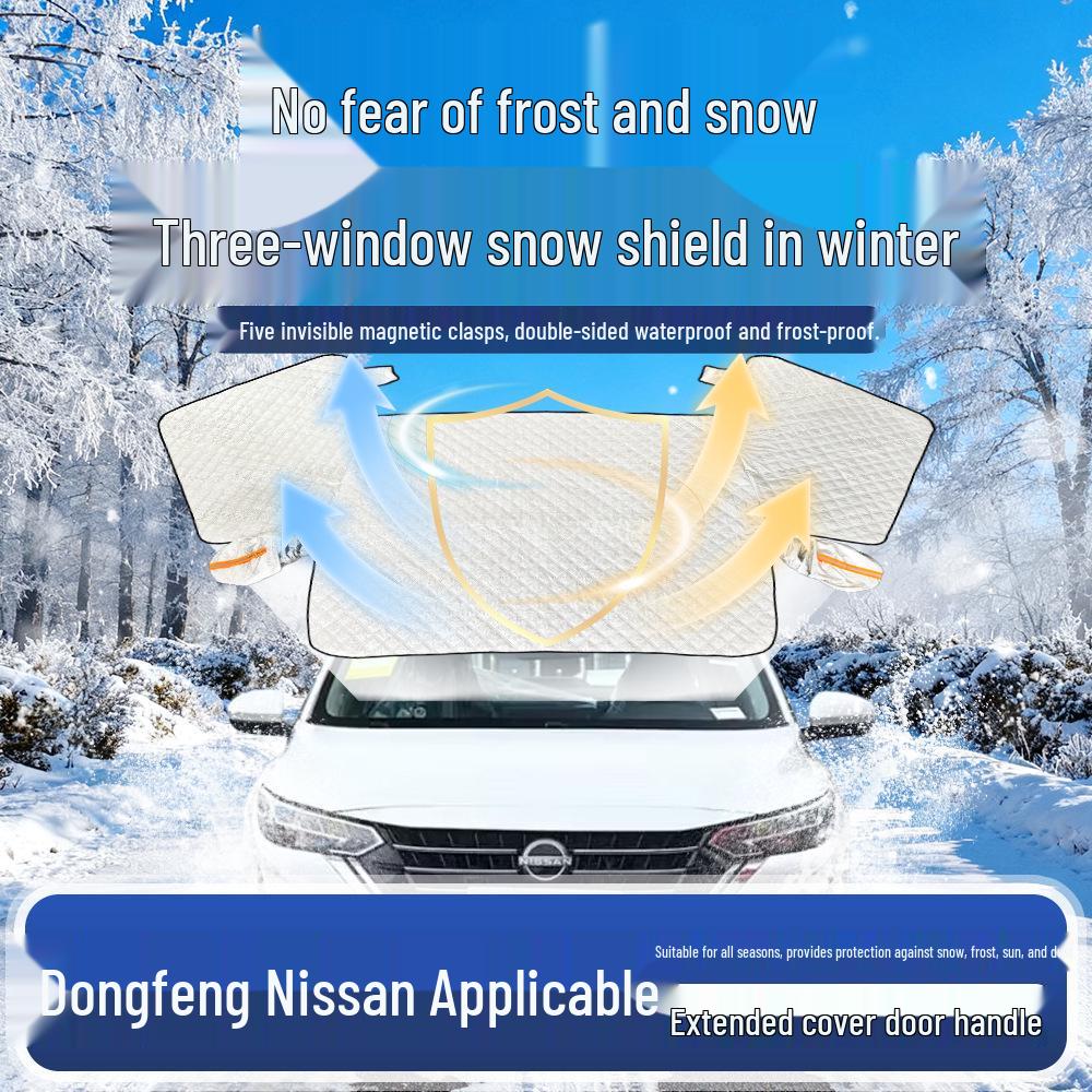 Совместимые солнцезащитные козырьки для моделей Nissan: Sylphy, Qashqai, Teana, X-Trail, Tiida; Защищает от солнца, снега, мороза.