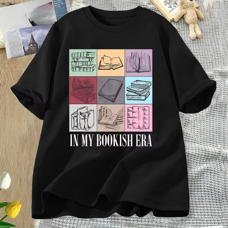In My Bookish Era Tshirt Retro RoUnisexce Smut Reader Graphic Tshirts Book Lover Bookish T Shirt Summer Cotton WOMEN Clothes Tops