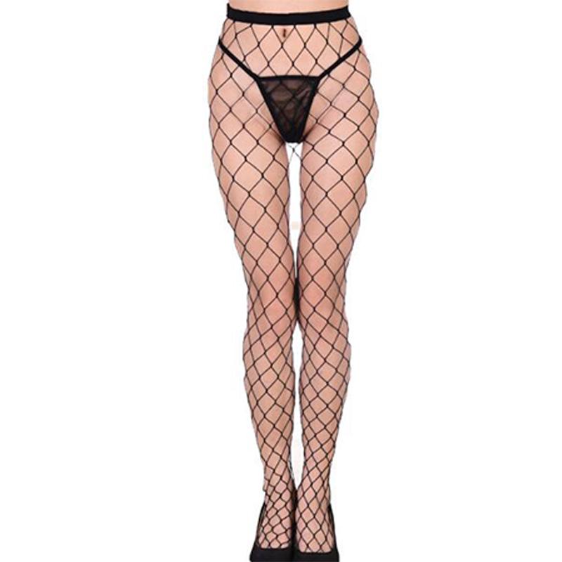 Женские пикантные ажурные колготки без вырезов, черные колготки, сетчатые чулки в сеточку с открытой промежностью, эластичные колготки