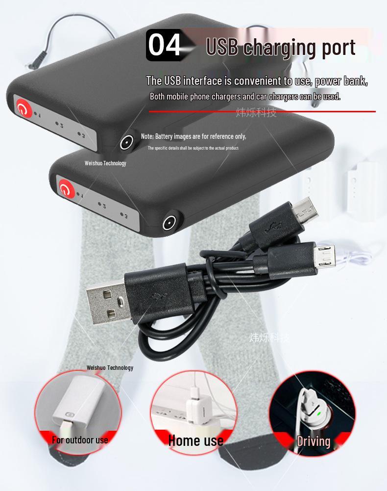 Эксклюзивные зимние носки с подогревом для мужчин и женщин - Теплые, для занятий спортом на открытом воздухе, катания на лыжах, холодостойкие