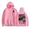 Худи Anuel AA Real Hasta La Muerte 2025 Мировой Тур Мужская Одежда Харадзюку Хип-Хоп Толстовки Повседневные Высококачественные Пуловеры