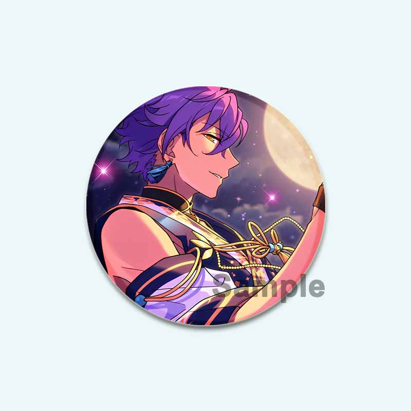 32/44/58mm Anime Collection Ensemble Stars Tinplate Pin Round Cartoon Snap-in Brooches for Backpack Accessories Badge Handmade Decoration