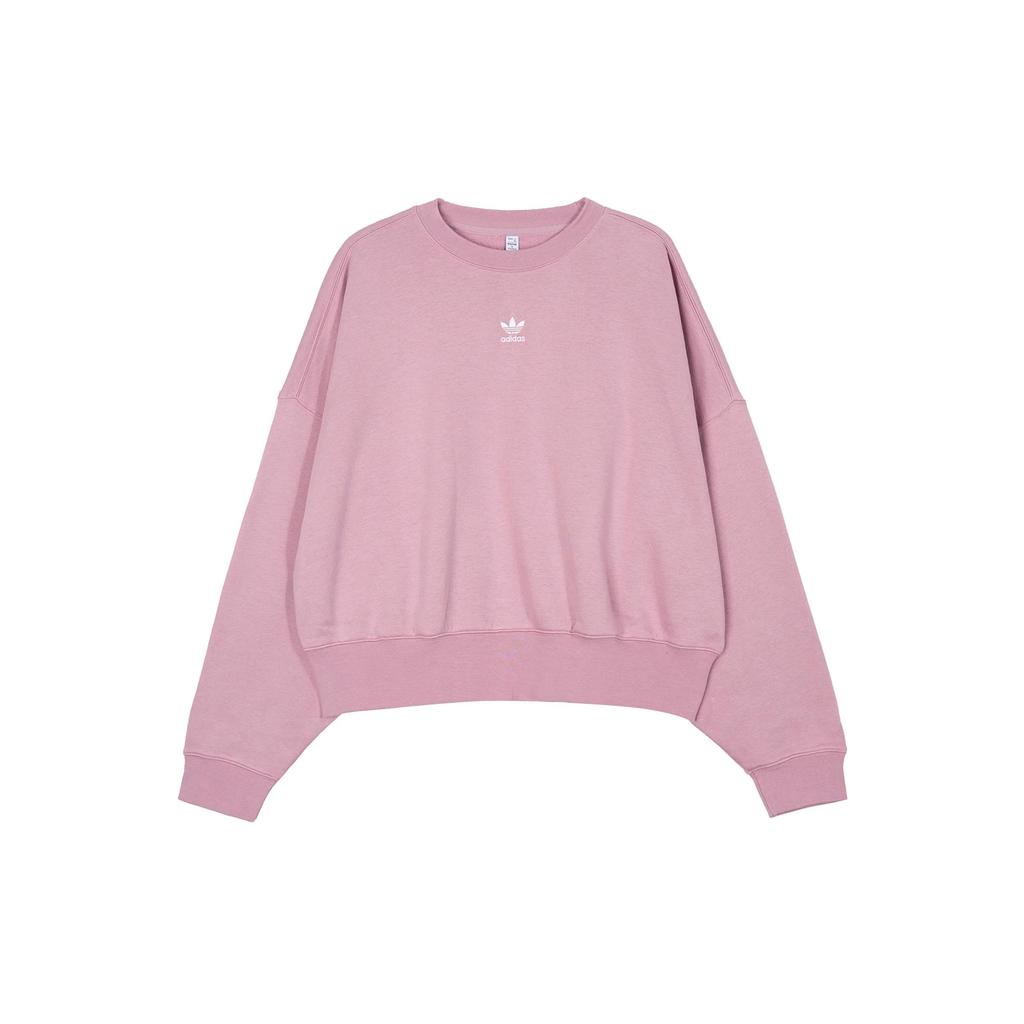 Adidas Originals Sweatshirts Women's Pink Crew Neck Moderate Regular (Unisex) Sweatshirts HF7480