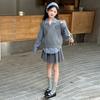 Girls' Spring/Autumn Korean Style Vest & Shirt Set