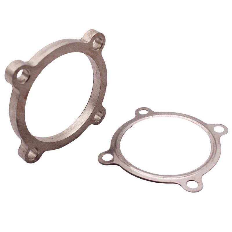 Turbo Exhaust Downpipe Flange 76mm Outlet 4 Bolt Steel Gasket DIY Kit for Garrett T4 GT Series