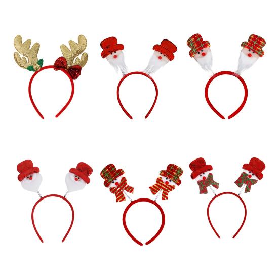 Рождественская повязка на голову для взрослых и детей, праздничный аксессуар для волос, повязка на голову с Санта-Клаусом и снеговиком для всех возрастов, для рождественских вечеринок и маскарада