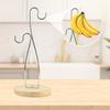 Yousheng Metal Banana Holder with Wooden Base Strong Load-bearing High Stability Easy Assembly Banana Stand Holder