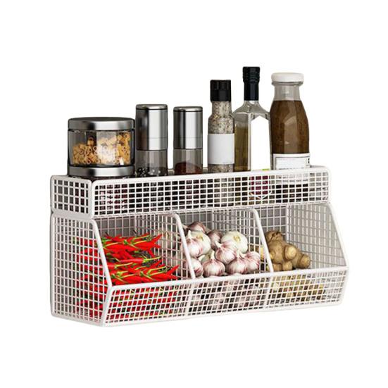 Корзина для хранения из проволочной сетки Yousheng, большая вместимость, прочная, несущая, простая в установке, настенная полка, органайзер, корзина