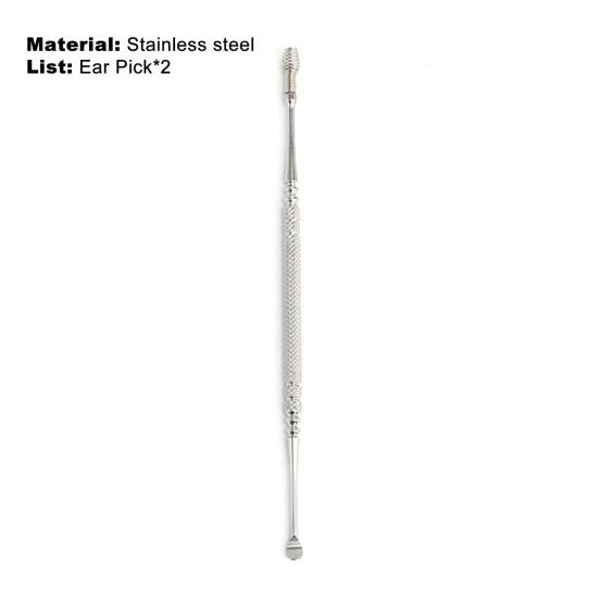 Yousheng 2 шт./комплект ушных палочек с двухсторонней спиральной головкой, пружинная конструкция из нержавеющей стали, гибкая конструкция, инструменты для ухода за ушами унисекс