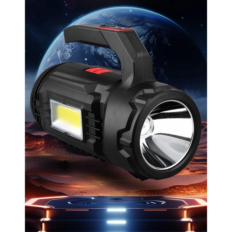 New Handheld Flashlight with Built-in Tool Kit, Charging Belt, Side Light, Emergency Multifunctional Handheld Work Light