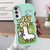 Мягкий чехол для телефона Samsung Galaxy A16 A52 A12 A13 A11 A21s A15 A14 A06 A04 A23 A05 A03 A33 A53 A22 Мультяшная утка