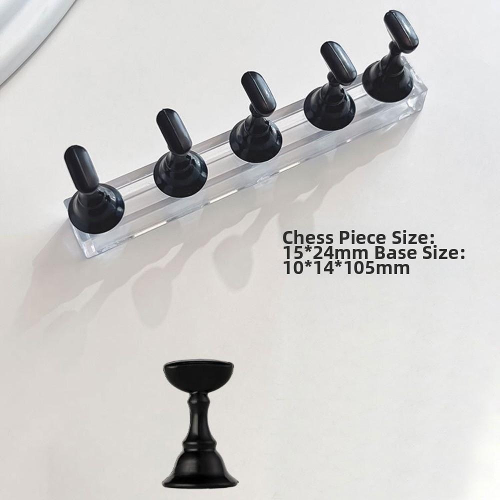 5Pcs Crystal Base Magnetic Nail Art Holder Multi-color Nail Training Holder Press on Nail