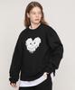 GRAVER [Unisex] Big Cloud Heart Smile Sweatshirt_Black