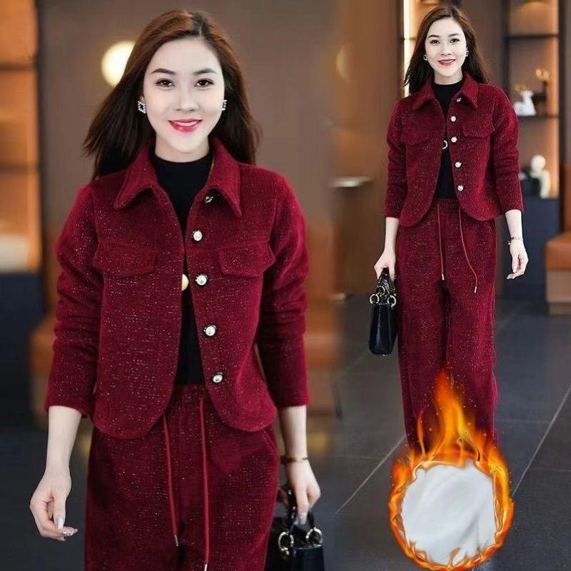 Женский осенний профессиональный модный спортивный костюм - повседневный комплект из 2 предметов