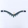Emerald Green Crystal Leather Bridle Snap Browband For Horse All Size Available.