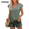 Summer Women's T-shirt Loose Casual Solid Color Short Sleeve T-shirt
