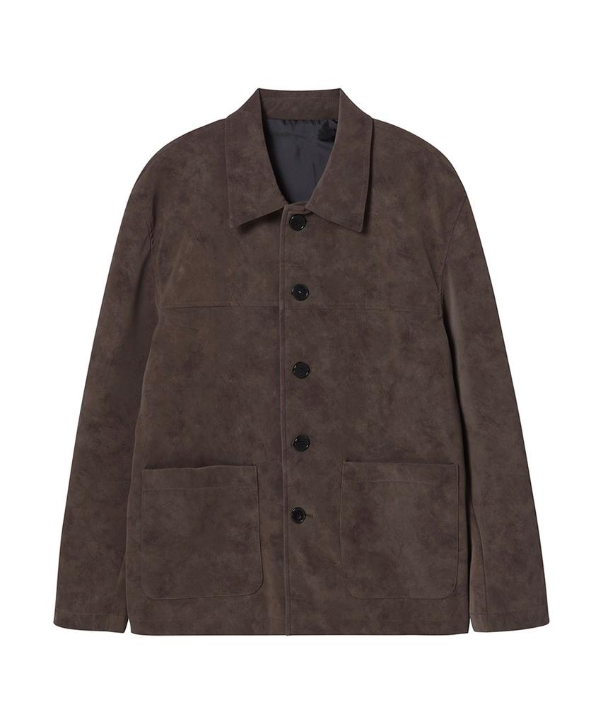 Cinder Finto Suede Jacket - Dark Brown