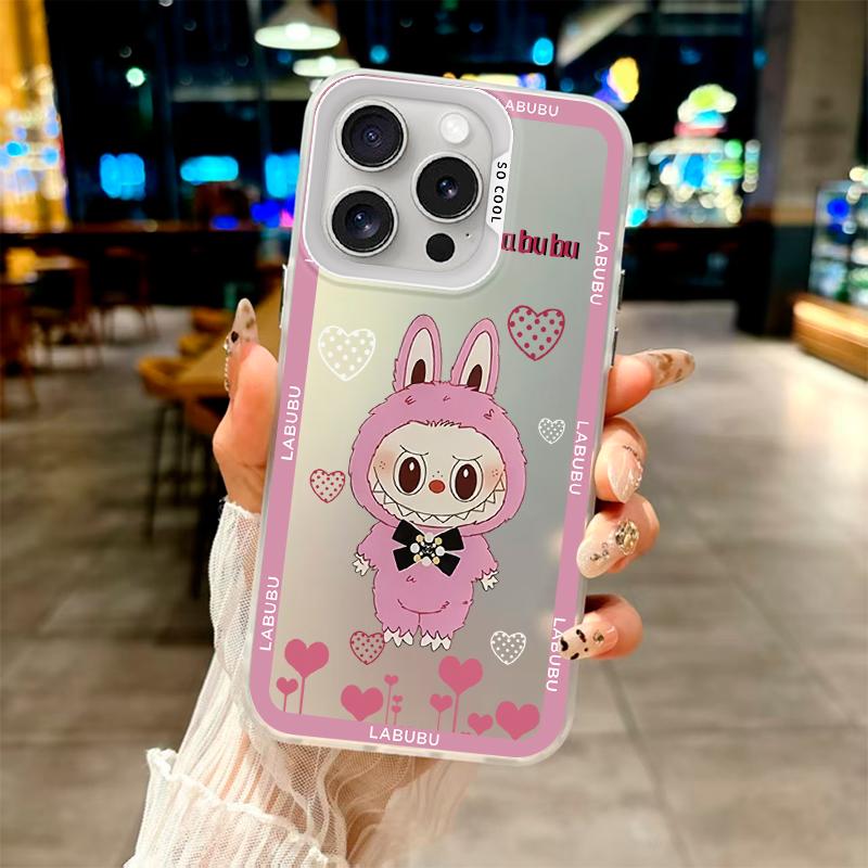 Модный чехол Labubu's Pink Sweetheart для iPhone 7 X 11 12 13 14 15 16 серий, для Samsung серий A12 A23 A54 S21 S22 S23 S24 S25...