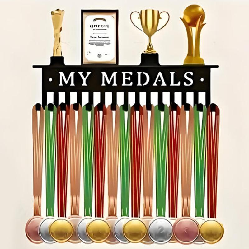 Металлический дисплей для медалей, настенный держатель для хранения трофеев, вешалка для медалей, идеально подходит для спортивных достижений, почетных медалей и подарков
