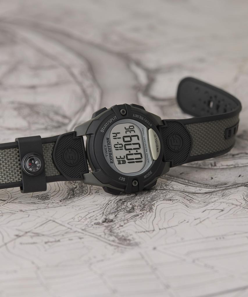 TIMEX Кварцевые часы Expedition T40941 Мужские Черный циферблат Пластиковый корпус Водонепроницаемость 10 АТМ