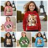 2024 Kids Clothes Cats Hoodies Pullover Outerwear Girl Clothes 2 To 8 Years Spring Fashion 3D Print Children's Full Sleeve Tops