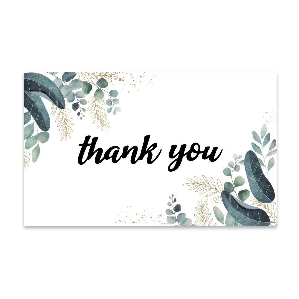 Thank You Cards Greenery Leaves For Supporting My Small Business Greeting Appreciation Cardstock