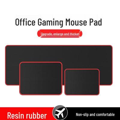Игровой коврик для мыши XL с красной прострочкой для офиса и киберспорта