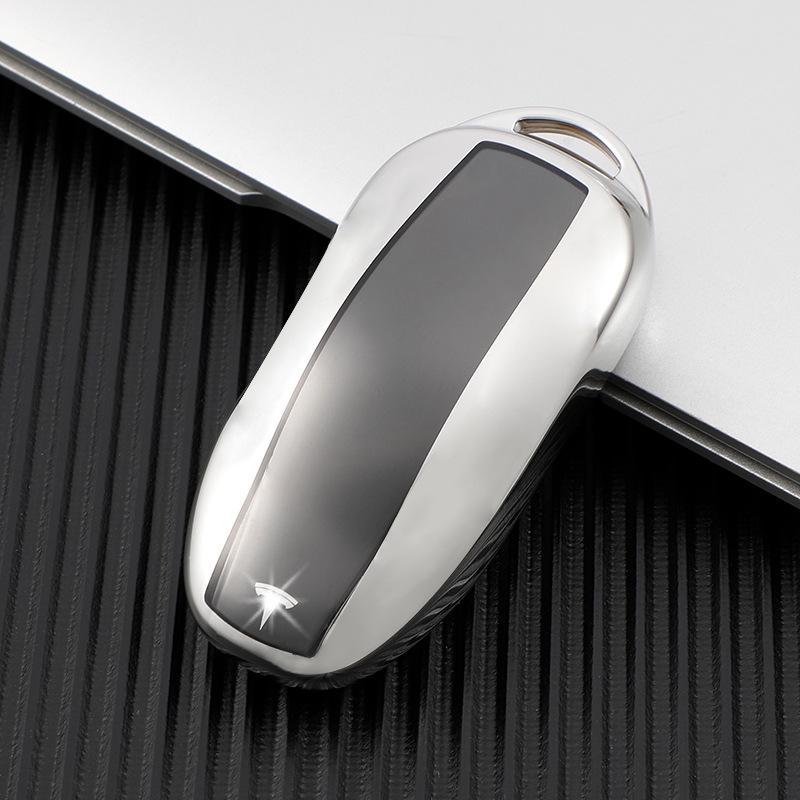 Прозрачный мягкий резиновый чехол для ключа для Tesla Model 3/Y