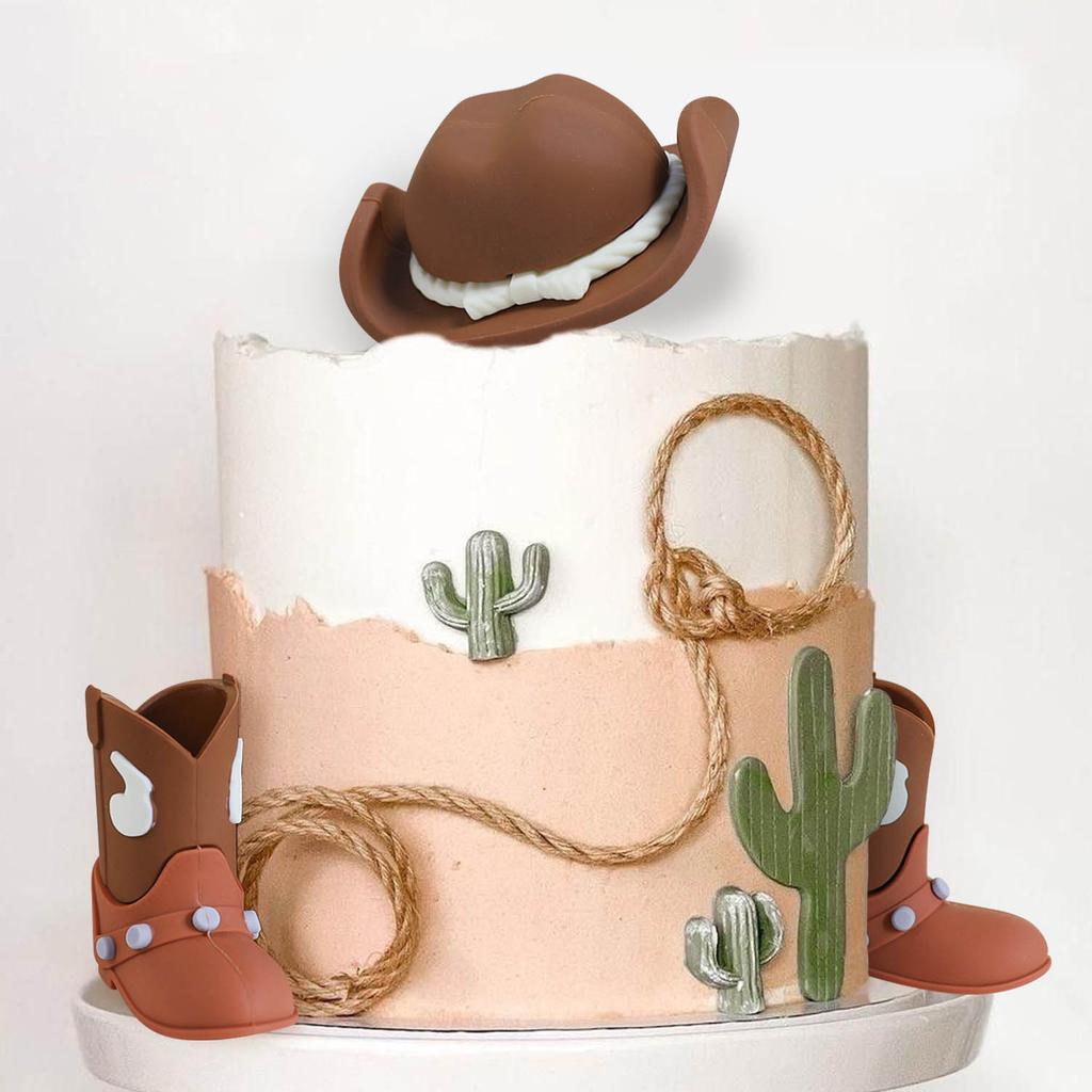 Cowboy Cake Decorations Cowboy Themed Party Decorations Cowboy Hat Boots Disco Ball Cake Topper for Western Birthday Party
