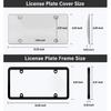 2 Pack Clear License Plate Cover And Frame Combo, License Plate Protector Unbreakable License Plate Shields Tag Holder Fits Standard US Plates With