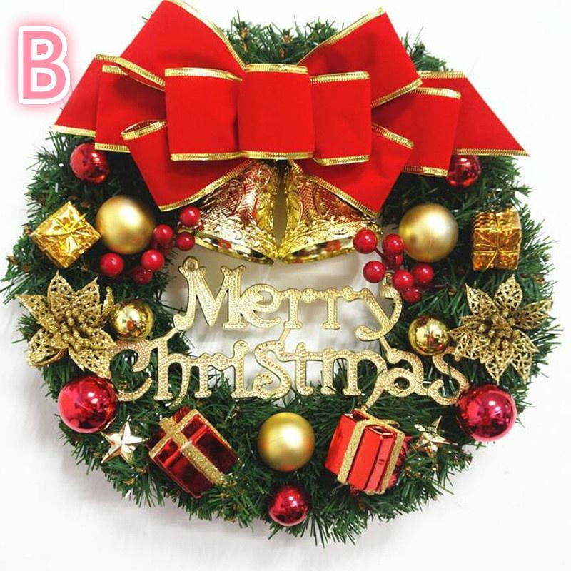 Christmas Decorations 30cm Christmas Wreath Artificial Wreath Door Hanging Window Props Background Christmas Tree Accessories