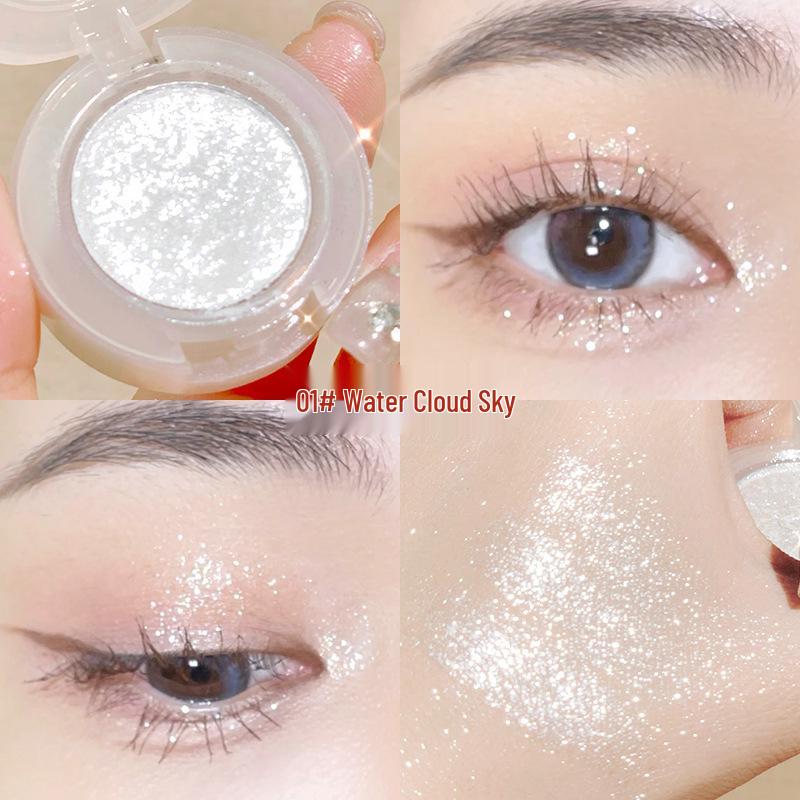 Палетка теней для век Makeup Xixi: Мерцающее сияние, 3D хайлайтинг, сценический макияж для мешков под глазами.
