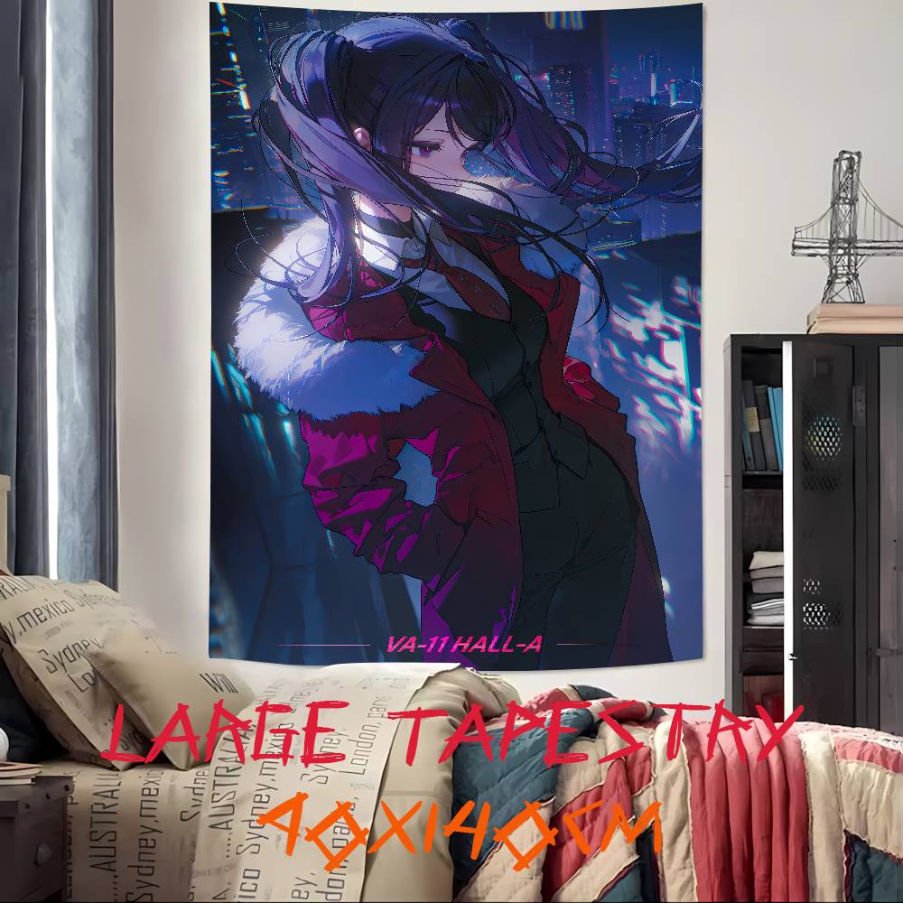 Fashion Casual Game Va11 HallA Hot Jill Tapestry Popular Room Decoration Wall Tapestry Art Room Home Decor Wall Art Decor