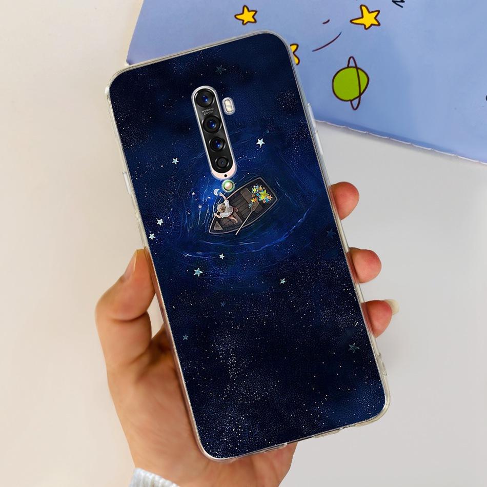 Чехол для телефона OPPO Reno2 2F 2Z Reno 2 Reno2 F / Z Элегантный принт Мягкий силикон Прозрачная задняя крышка из ТПУ