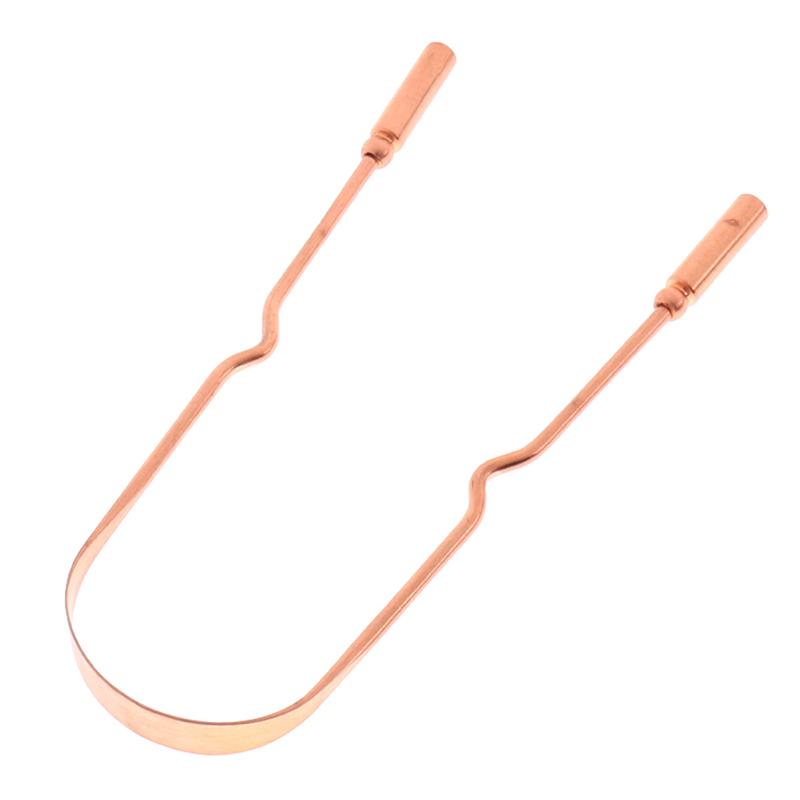 Чистый медный скребок для языка, щетка для чистки полости рта, свежая гигиена, средства по уходу