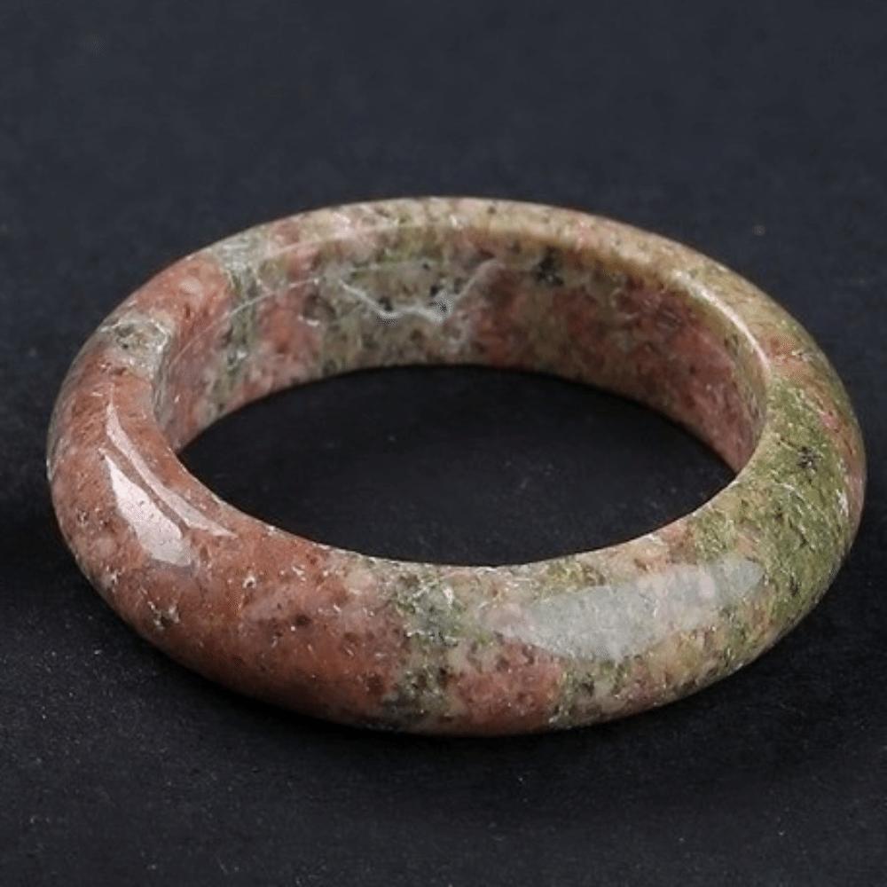 Obsidian Stone Crystal Stone Band Rings Natural Crystal Jewelry Finger Ring Minimalist Ring  Women