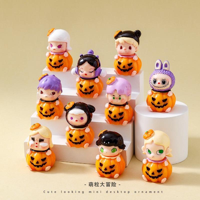 New Halloween Cute Ornament, Funny Pumpkin DIY Ornament Accessories Resin Handicraft Small Ornament