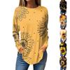 Fashion Women's Casual Long Sleeved Round Neck Printed Tops