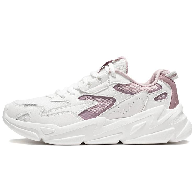 Li Ning Still Shadow Низкие Спортивные Повседневные Кроссовки Женские Бело-Фиолетовые AGLS054-3