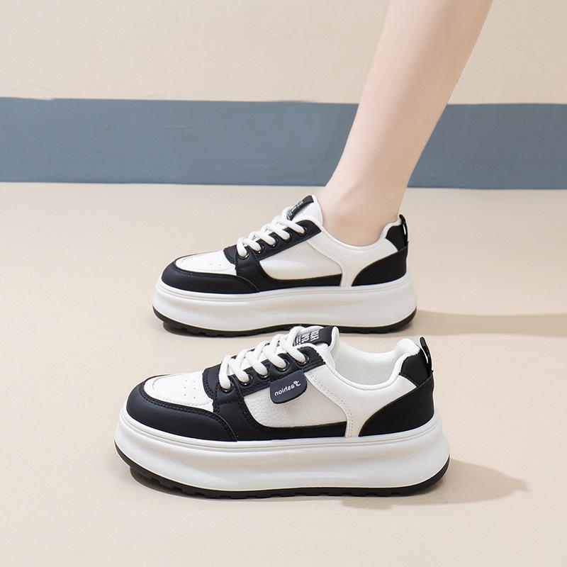 2025 Spring New Thick Baseplate Shoes Schoolgirl Ins Trend Niche Retro Korean Version Versatile Casual Shoes H789