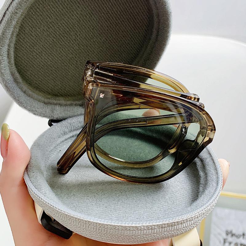 Способные женские складные солнцезащитные очки для улицы Uv400 унисекс портативные солнцезащитные очки